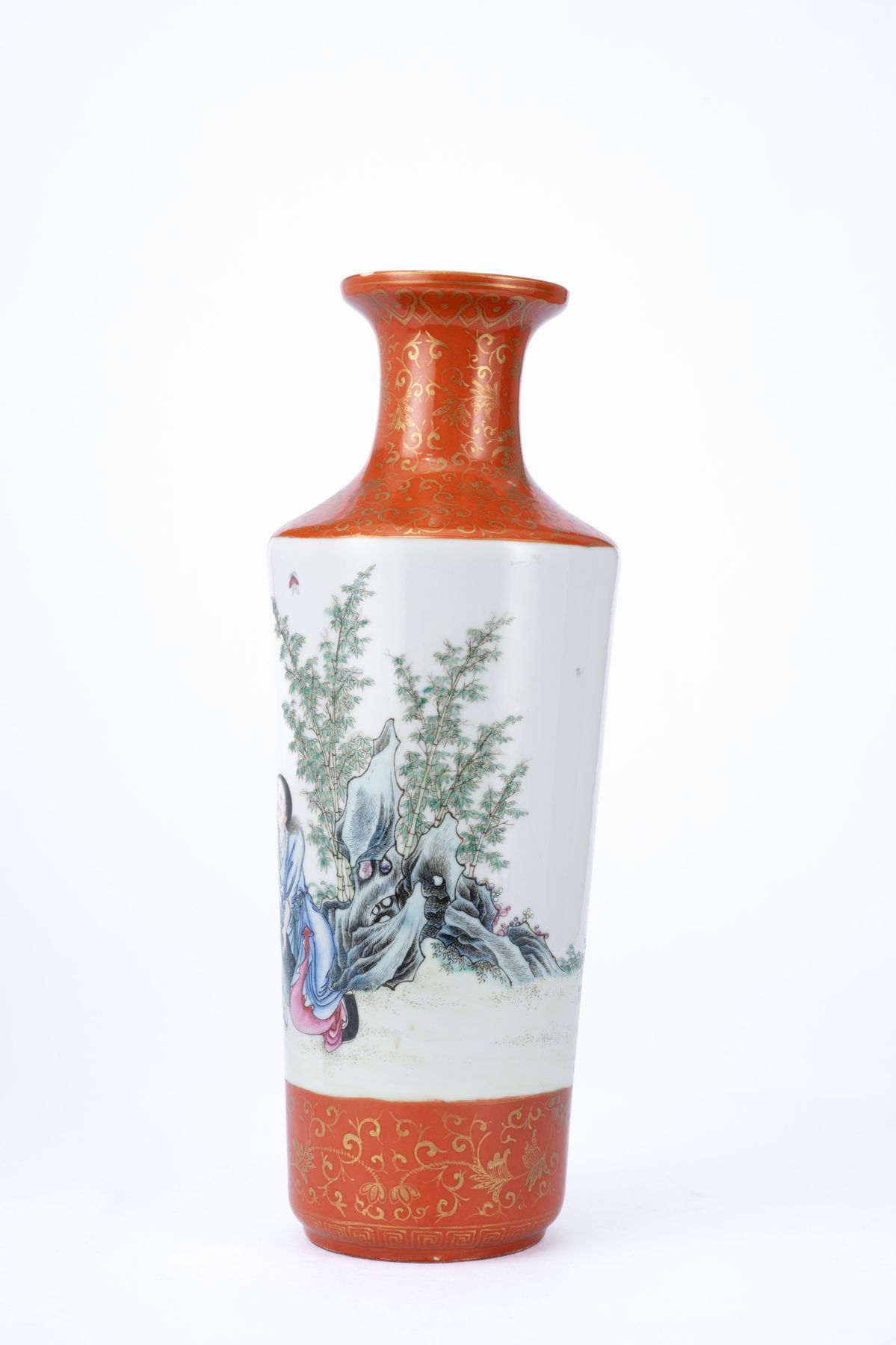 RARO VASO IN PORCELLANA FAMIGLIA ROSA MARCATO JU REN TANG ZHI