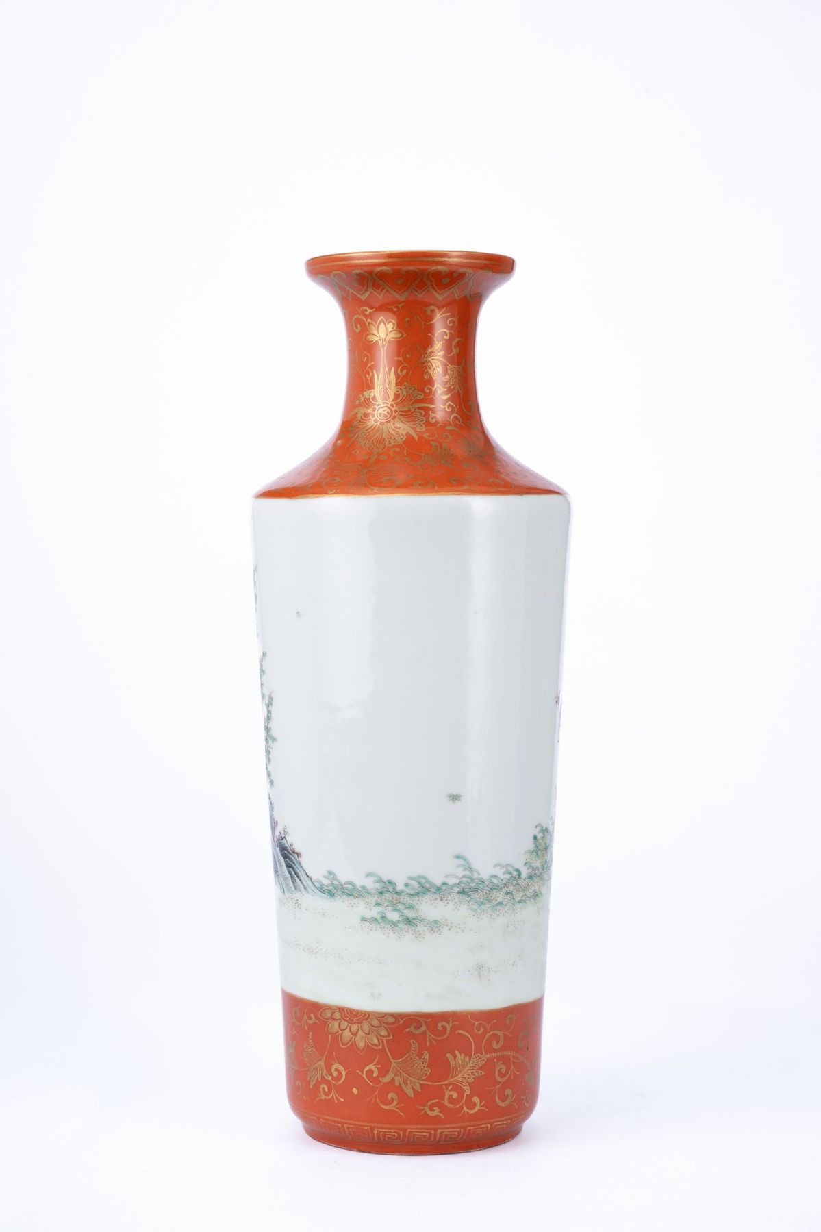 RARO VASO IN PORCELLANA FAMIGLIA ROSA MARCATO JU REN TANG ZHI