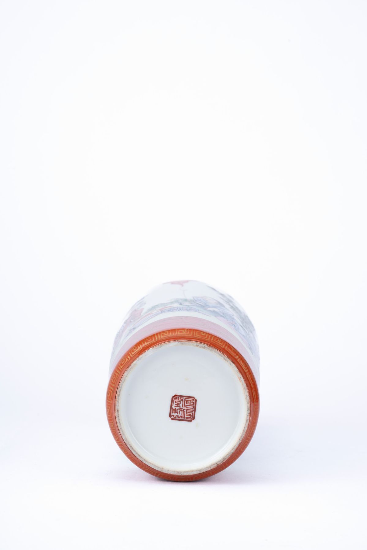 RARO VASO IN PORCELLANA FAMIGLIA ROSA MARCATO JU REN TANG ZHI