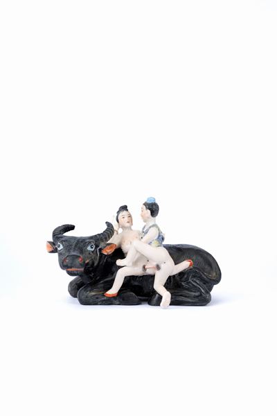 Figura Erotica in Porcellana Famiglia Rosa
