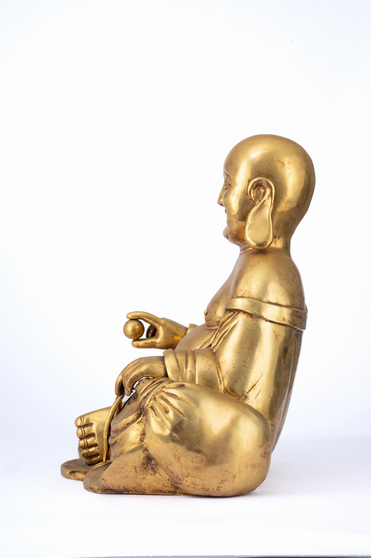 Grande Budda in Argento Dorato