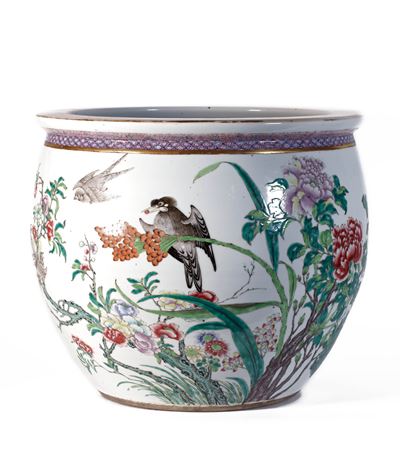 Cachepot in Porcellana Famiglia Rosa