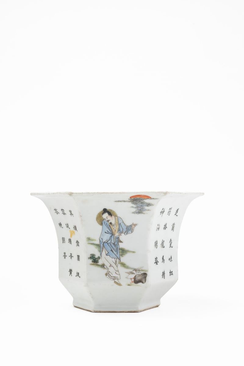 Jardiniere in Porcellana Famiglia Rosa