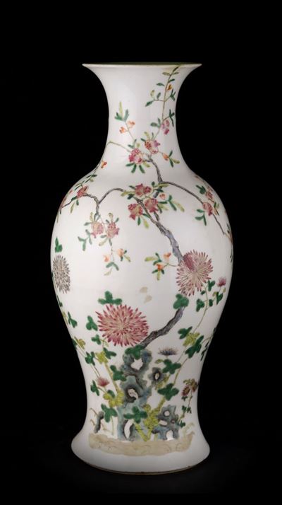 Vaso in porcellana, Famiglia Rosa, Cina, fine XIX secolo - inizio XX secolo