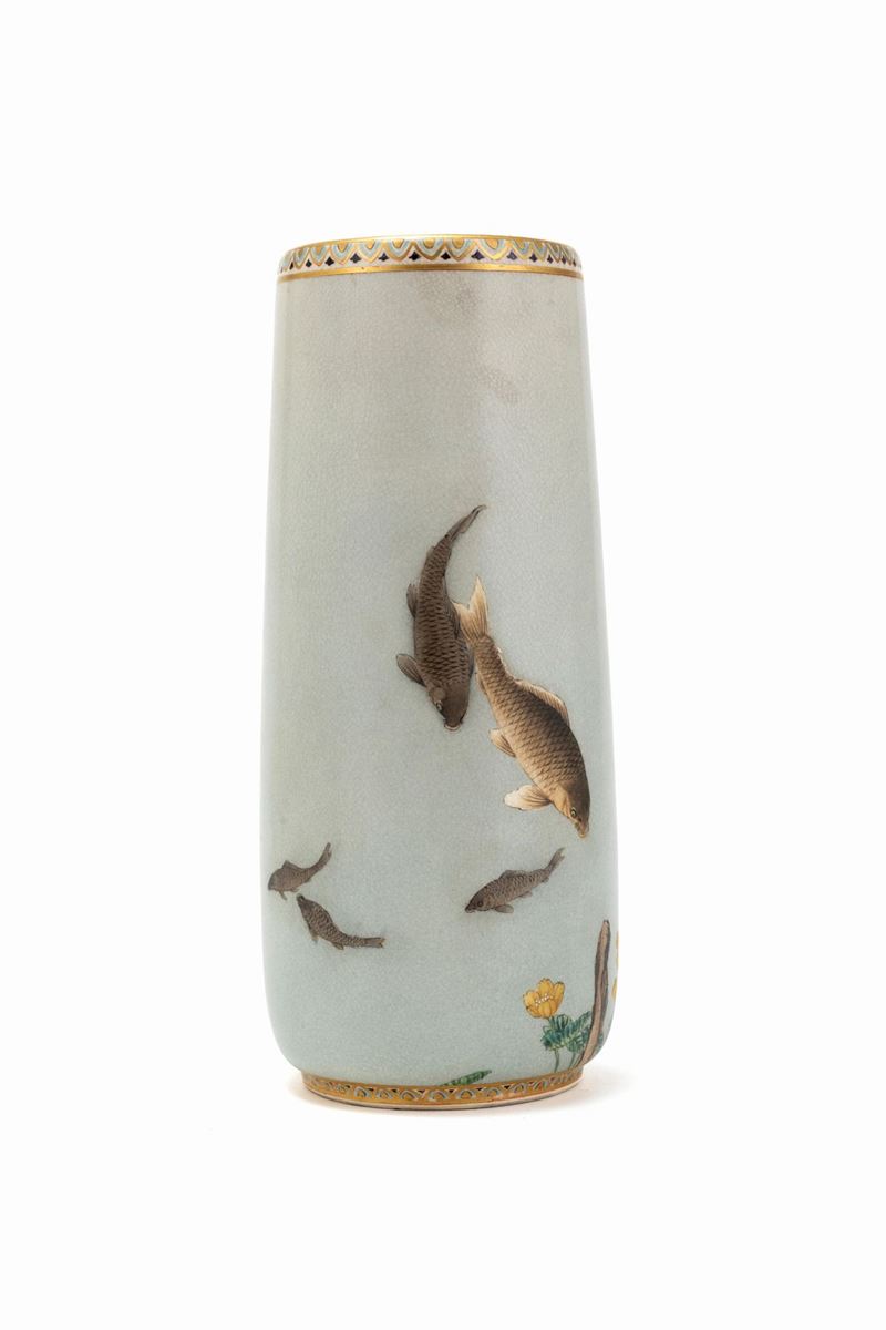 Raro Vaso in Ceramica Satsuma Firmato Kinkozan