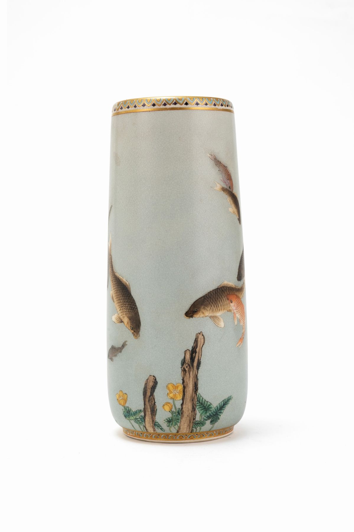 Raro Vaso in Ceramica Satsuma Firmato Kinkozan