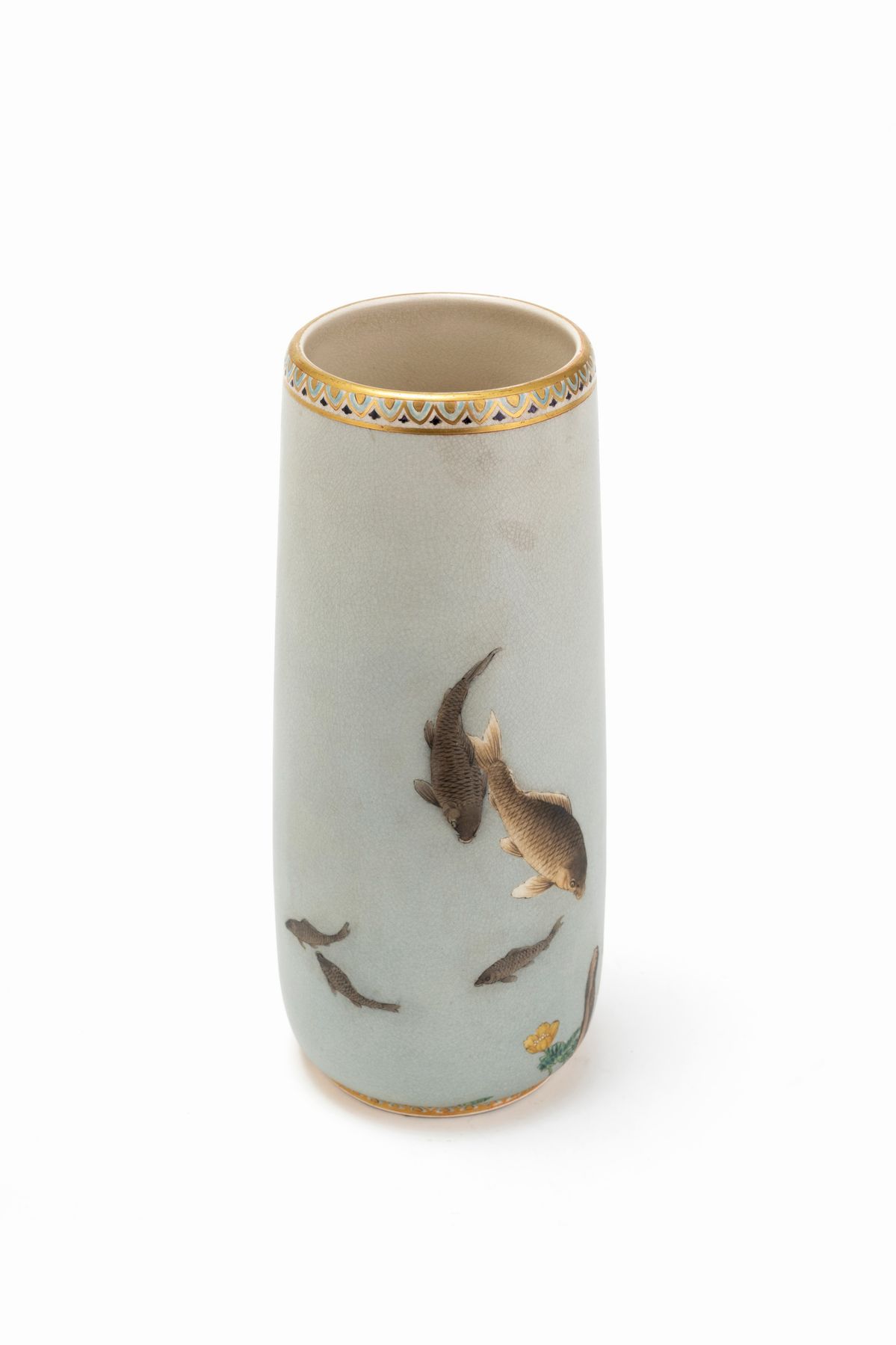 Raro Vaso in Ceramica Satsuma Firmato Kinkozan