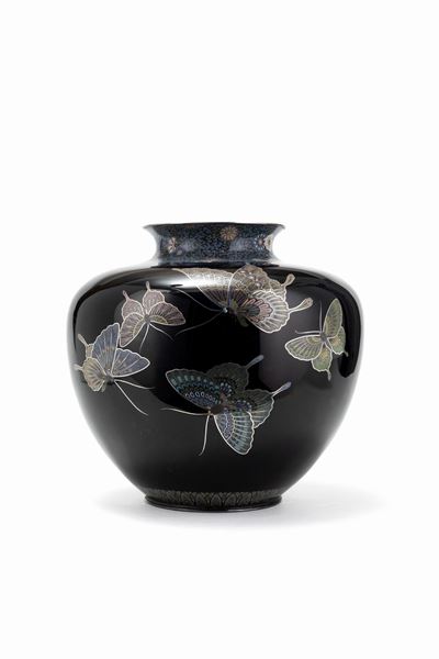 Vaso in Argento e Cloisonné