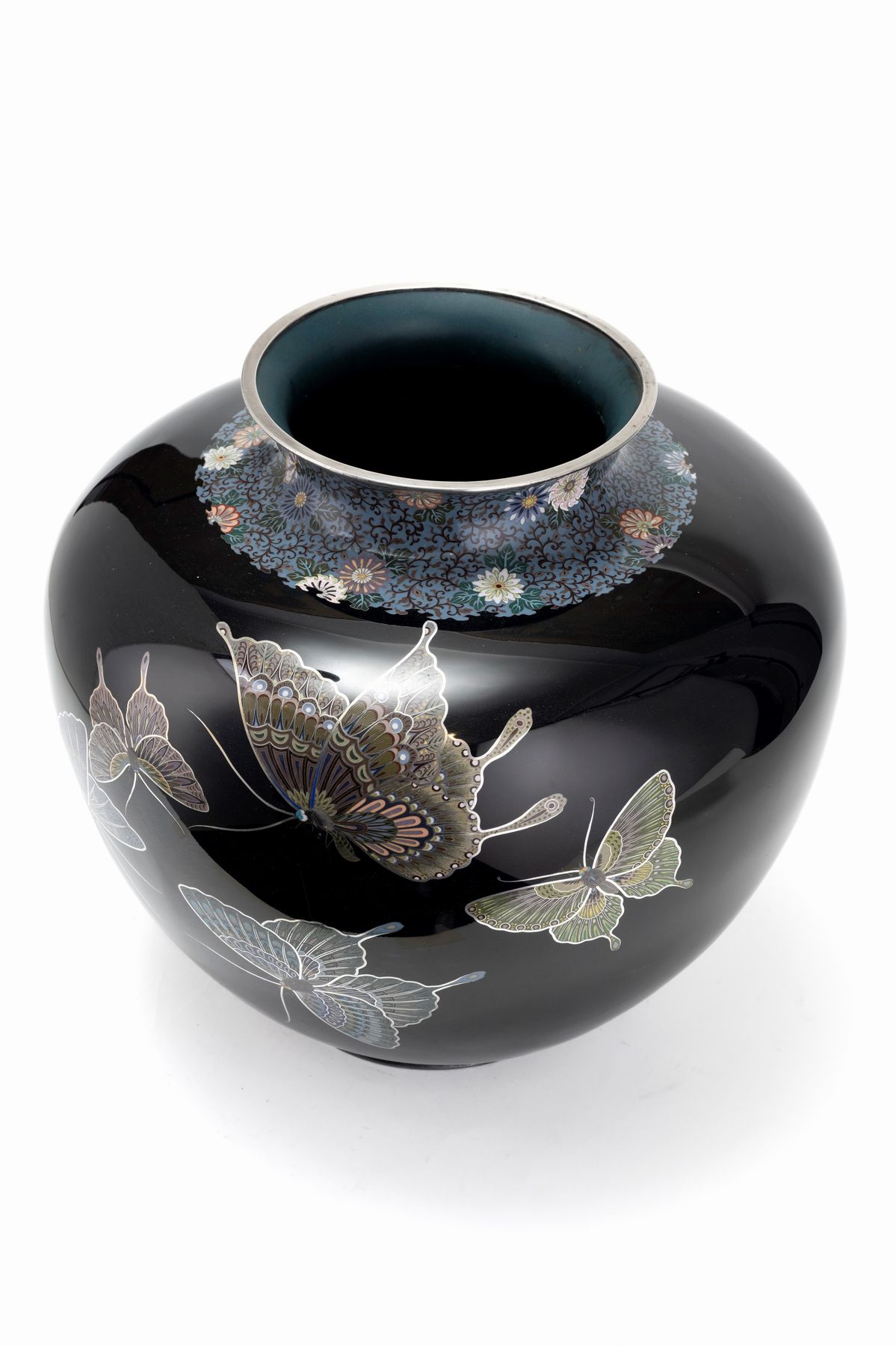 Vaso in Argento e Cloisonné