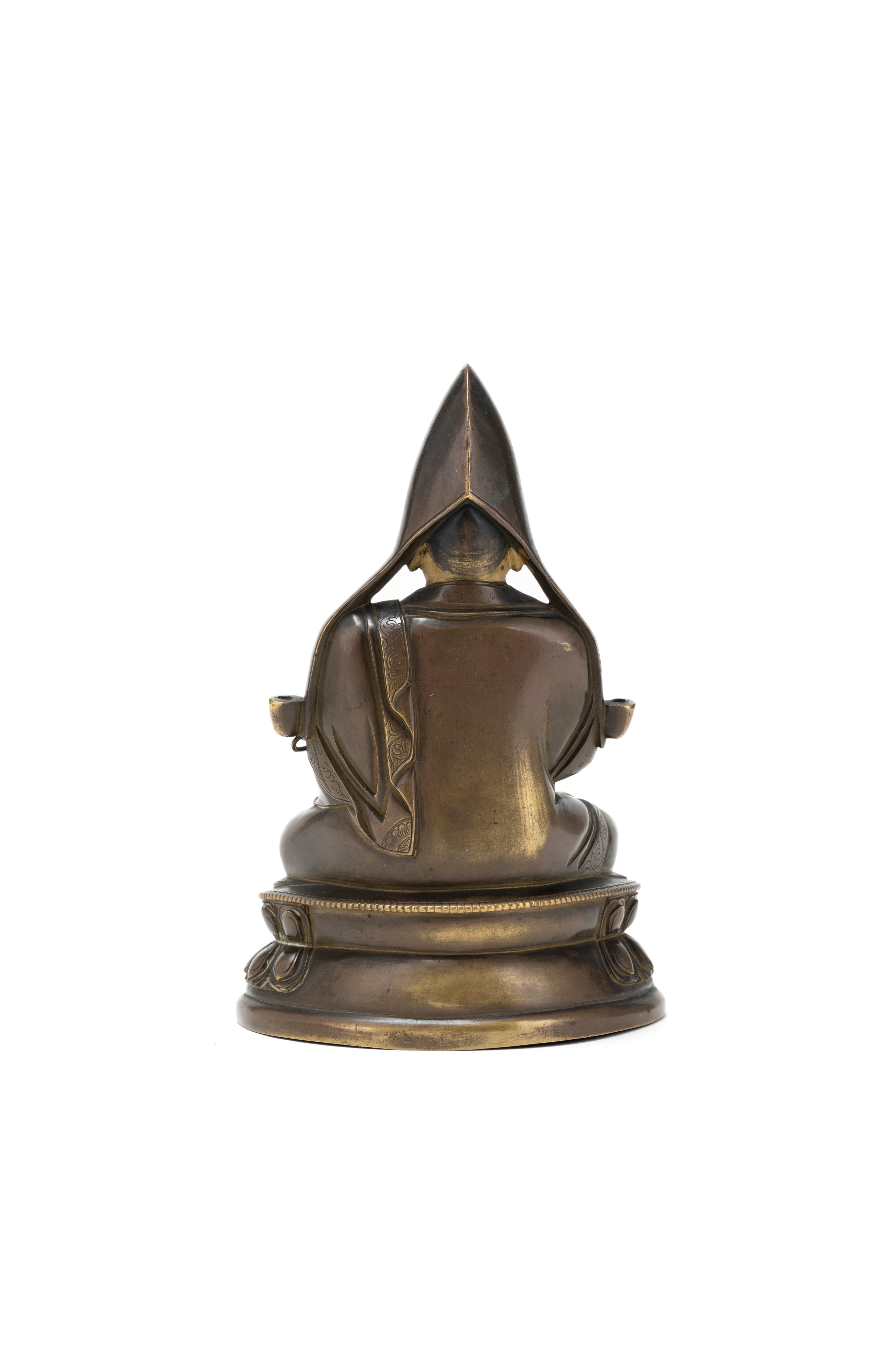 FIGURA DI TSONGKHAPA IN BRONZO DORATO