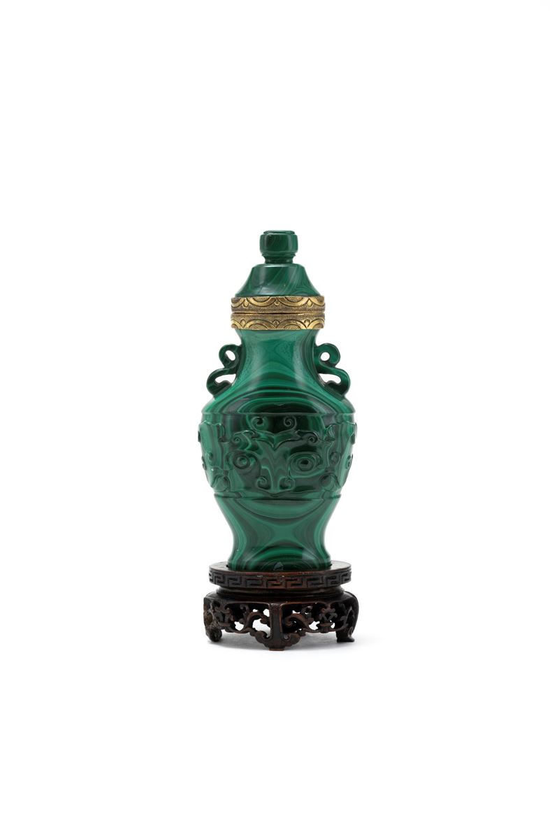 PORTA PROFUMO IN MALACHITE