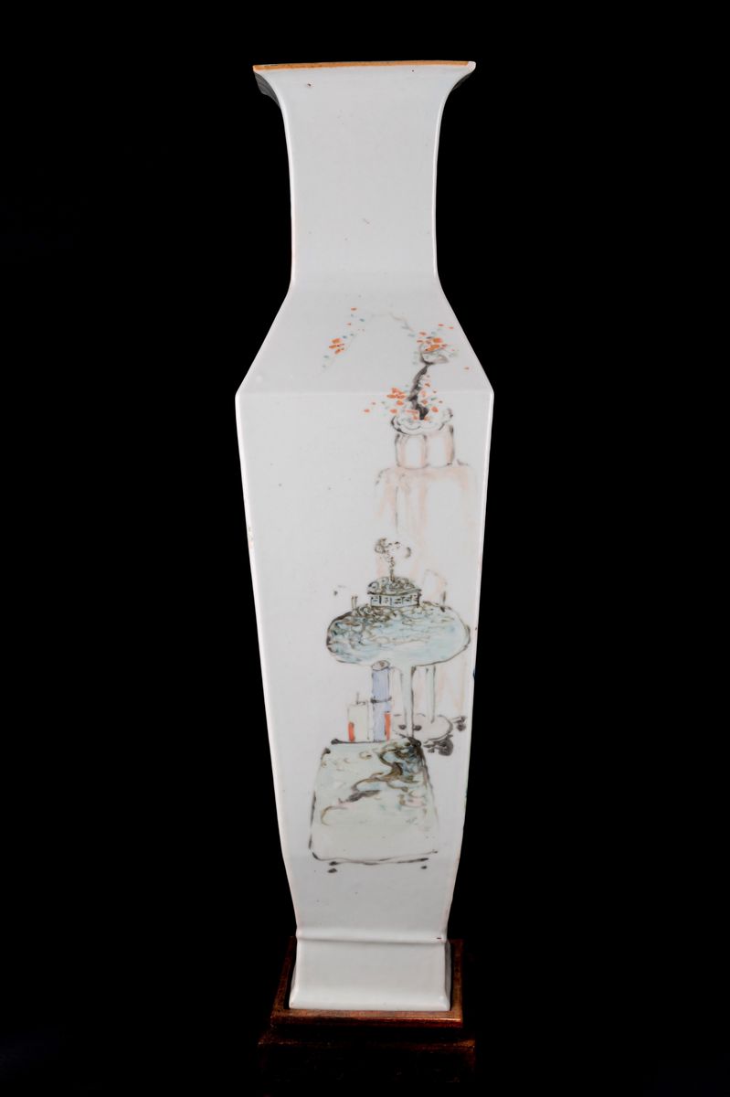 GRANDE E RARO VASO IN PORCELLANA QIANJIANG FIRMATO DA REN HUANZHANG