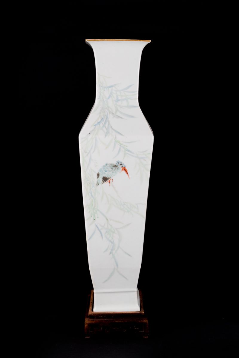GRANDE E RARO VASO IN PORCELLANA QIANJIANG FIRMATO DA REN HUANZHANG