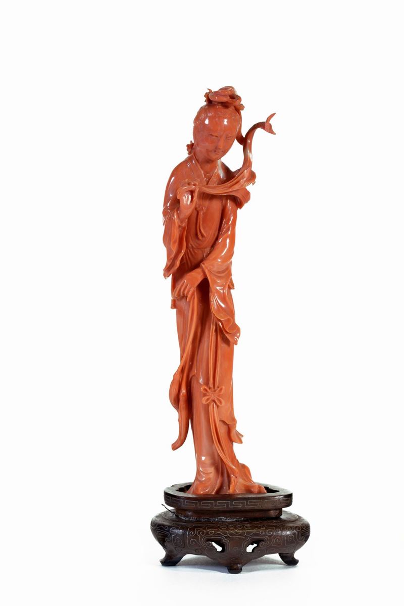 ☼FIGURA IN CORALLO ROSSO MOMO O CERASUOLO