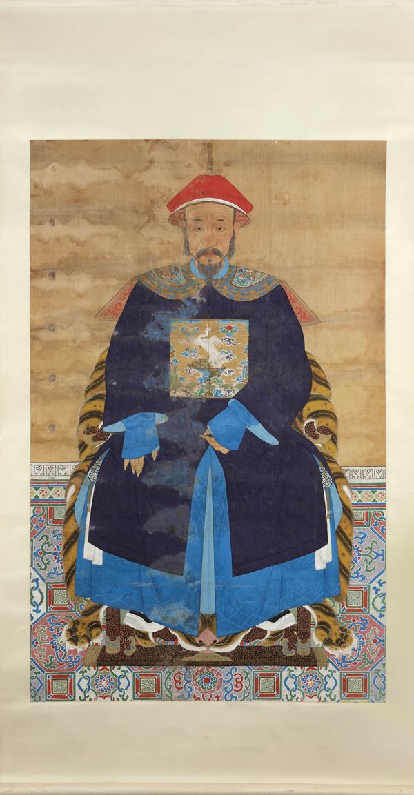 AN ANCESTOR PORTRAIT ON SILK