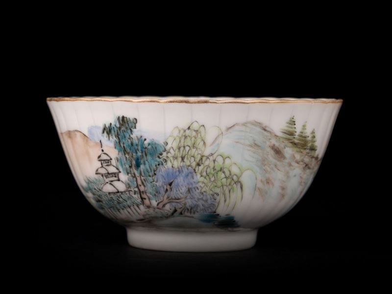 COPPA IN PORCELLANA QIANJIANG FIRMATA DA YU ZIMING