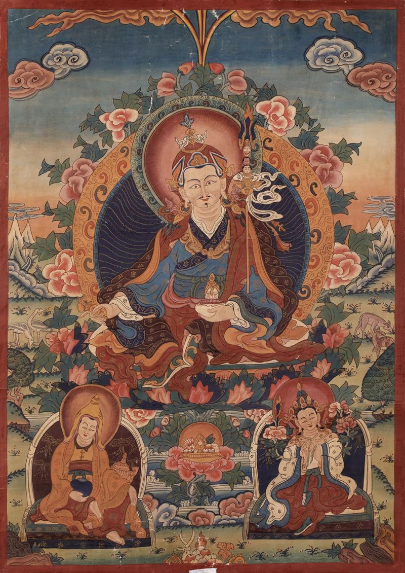 Thangka Raffigurante Padmasambhava