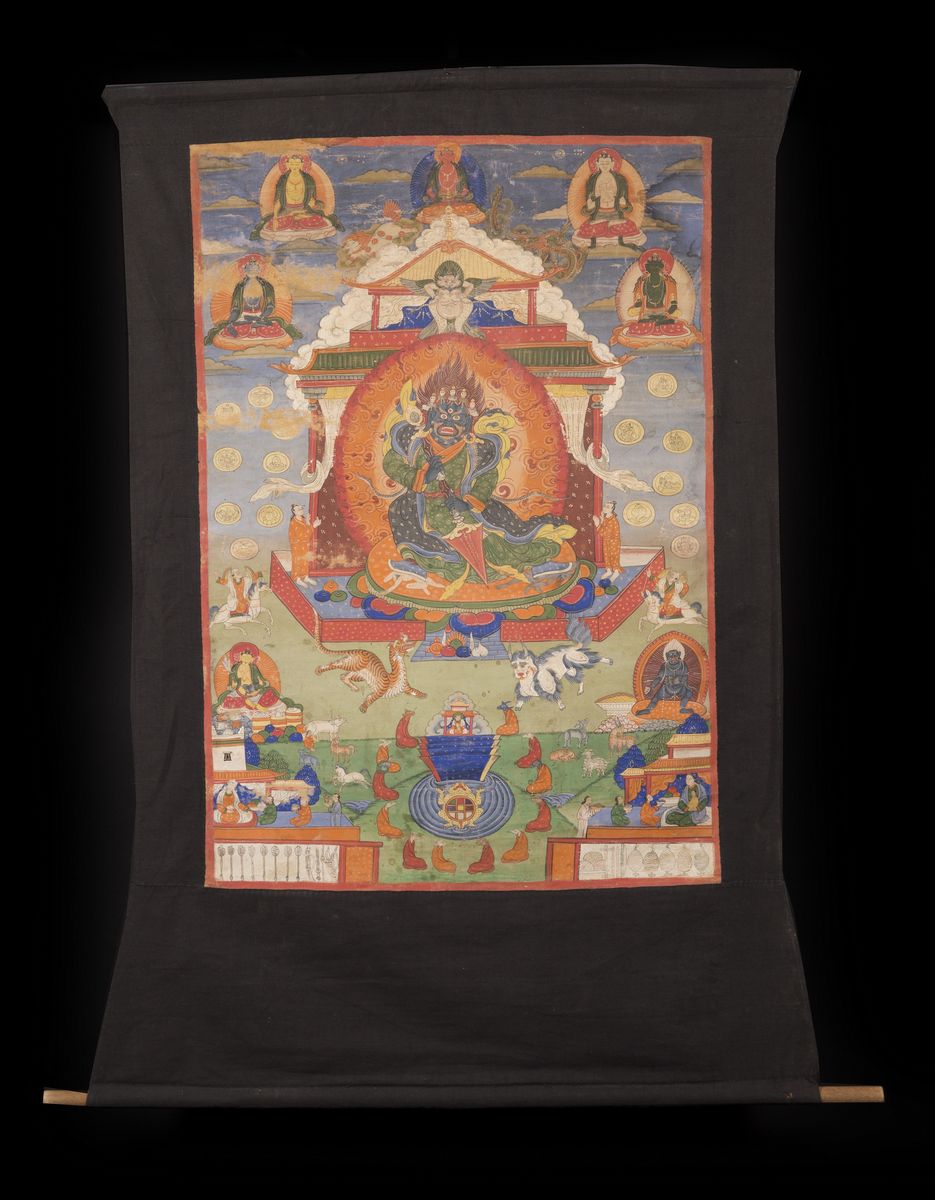 Mahakala, Thangka dipinto su seta