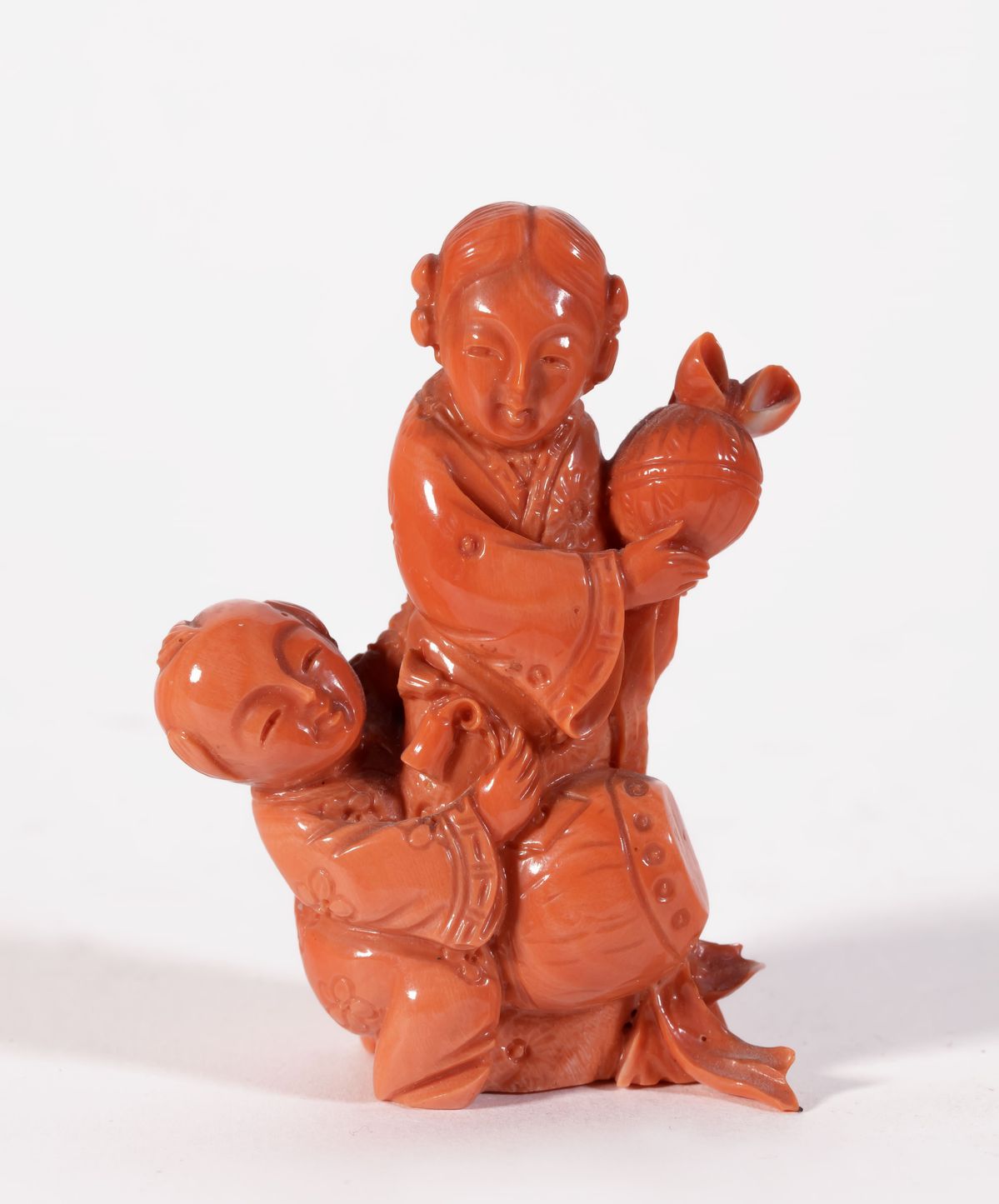 ☼PICCOLA FIGURA IN CORALLO MOMO O CERASUOLO