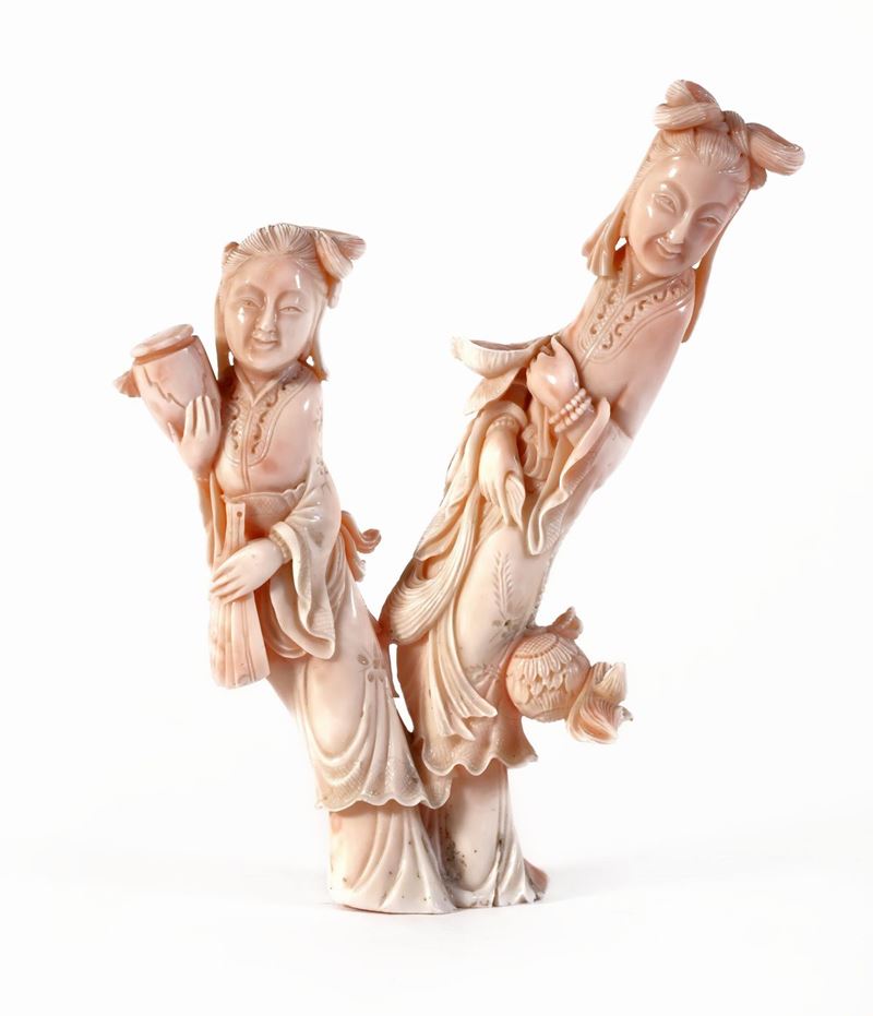 ☼FIGURA IN CORALLO PELLE D'ANGELO