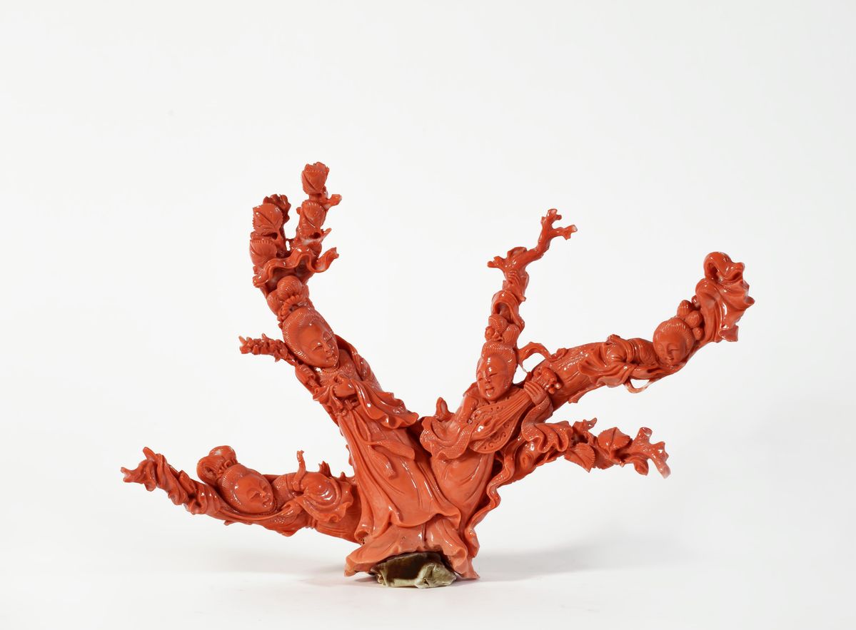 ☼FIGURA IN CORALLO ROSSO MOMO O CERASUOLO