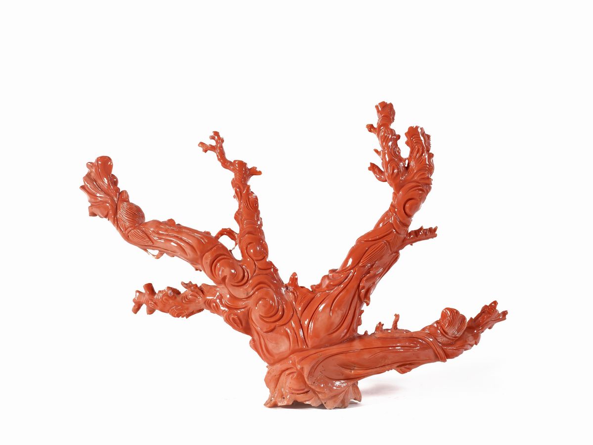 ☼FIGURA IN CORALLO ROSSO MOMO O CERASUOLO