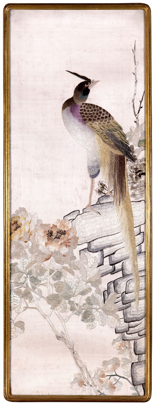 A SILK EMBROIDERY