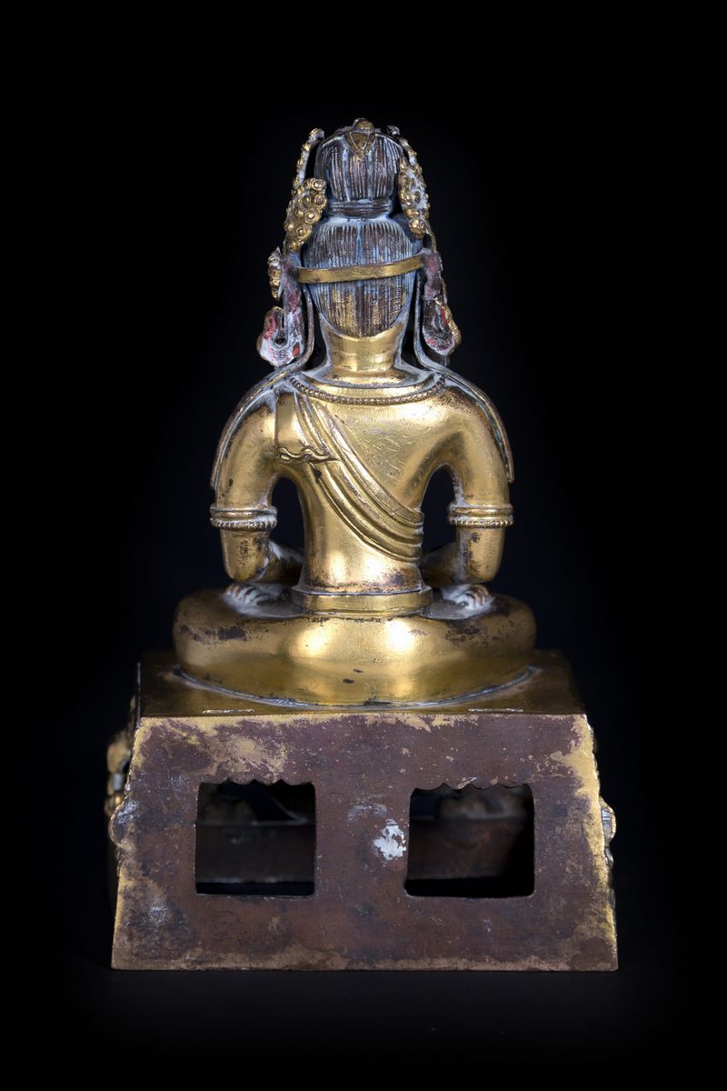 BUDDHA AMITAYUS IN BRONZO DORATO