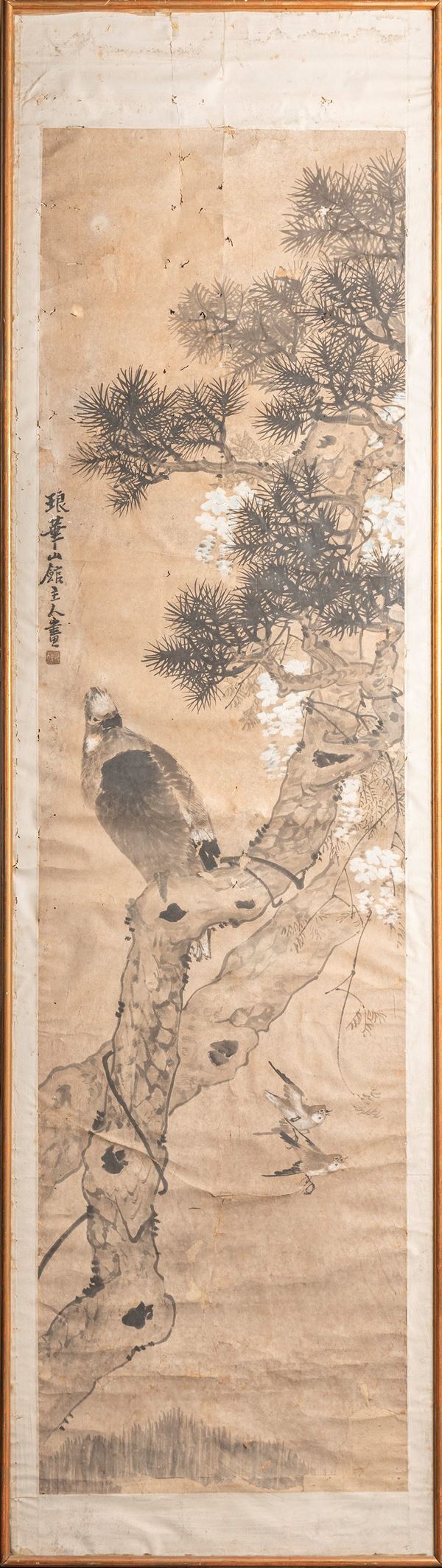 A PAINTING ON PAPER  (China, Qing dynasty (1644-1911))  - Auction Fine Asian Art, Including the Ullman Collection of Fine Buddhist Bronze Figures - Marcopolo srl - Marcopolo Asian Art Auction Milano