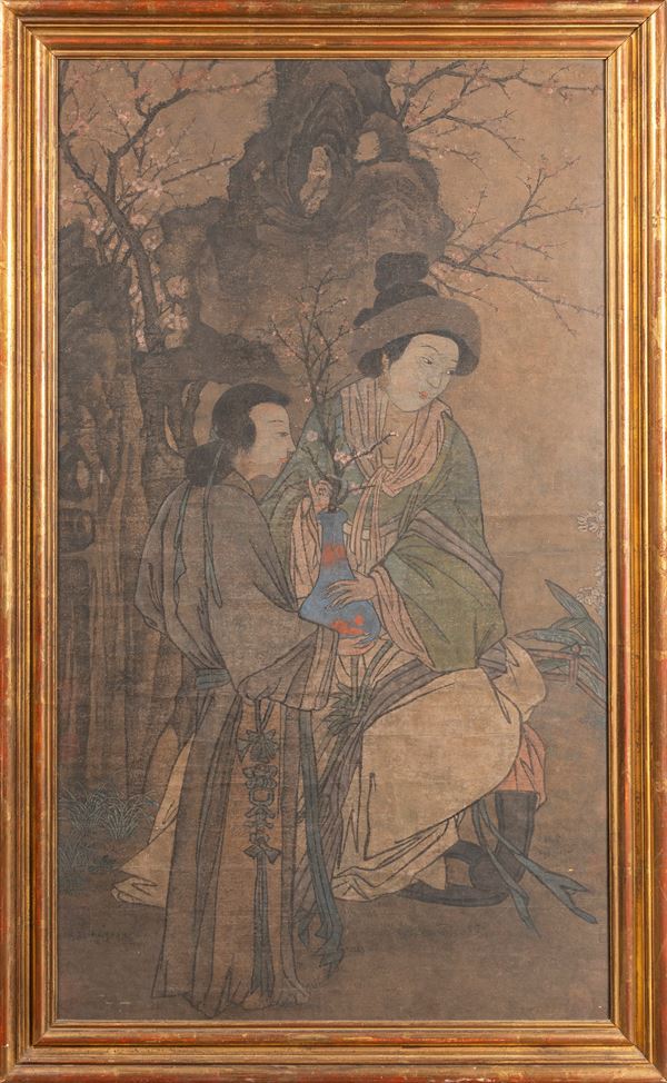 A PAINTING ON PAPER   (China, Qing dynasty (1644-1911))  - Auction Fine Asian Art, Including the Ullman Collection of Fine Buddhist Bronze Figures - Marcopolo srl - Marcopolo Asian Art Auction Milano