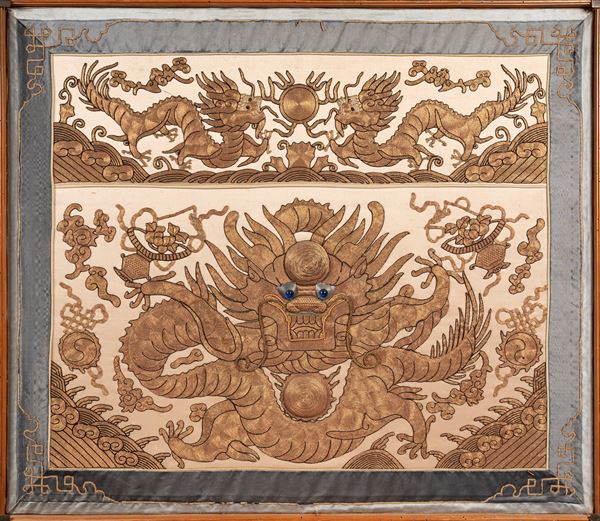 AN EMBROIDERY ON SILK  