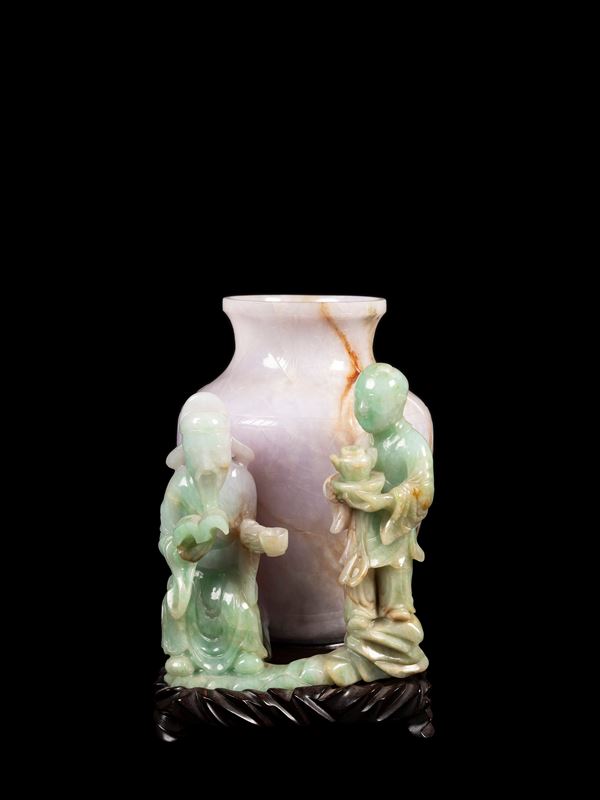 A JADEITE VASE