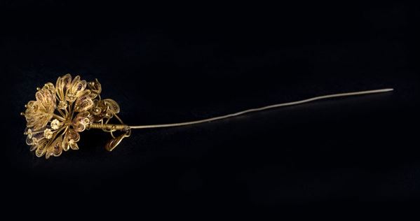 ORNAMENTO PER CAPELLI IN ORO  (Cina, Repubblica di Cina (1912-1949))  - Asta Fine Asian Art - Marcopolo srl - Marcopolo Asian Art Auction Milano