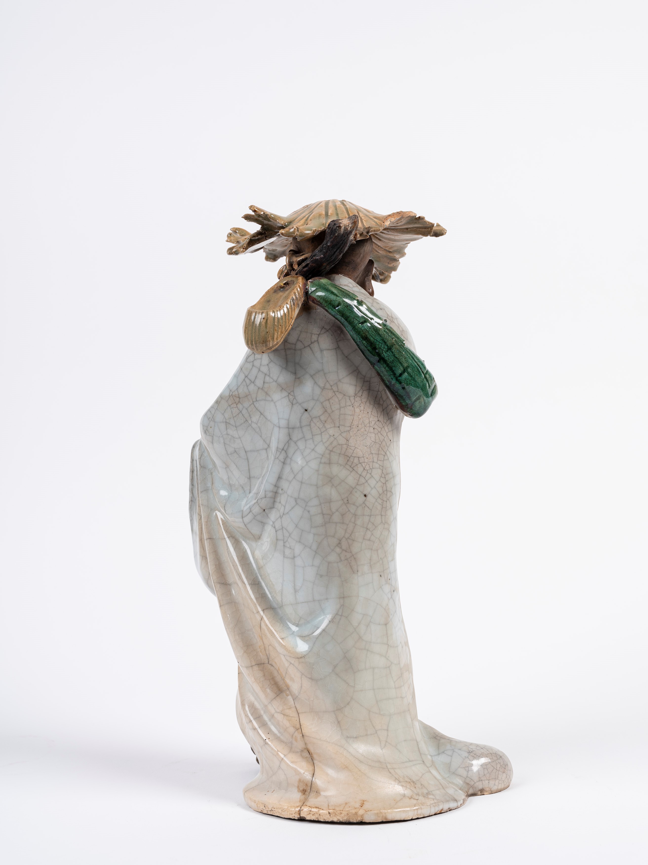 FIGURA DI BODHIDARMA IN CERAMICA SHIWAN