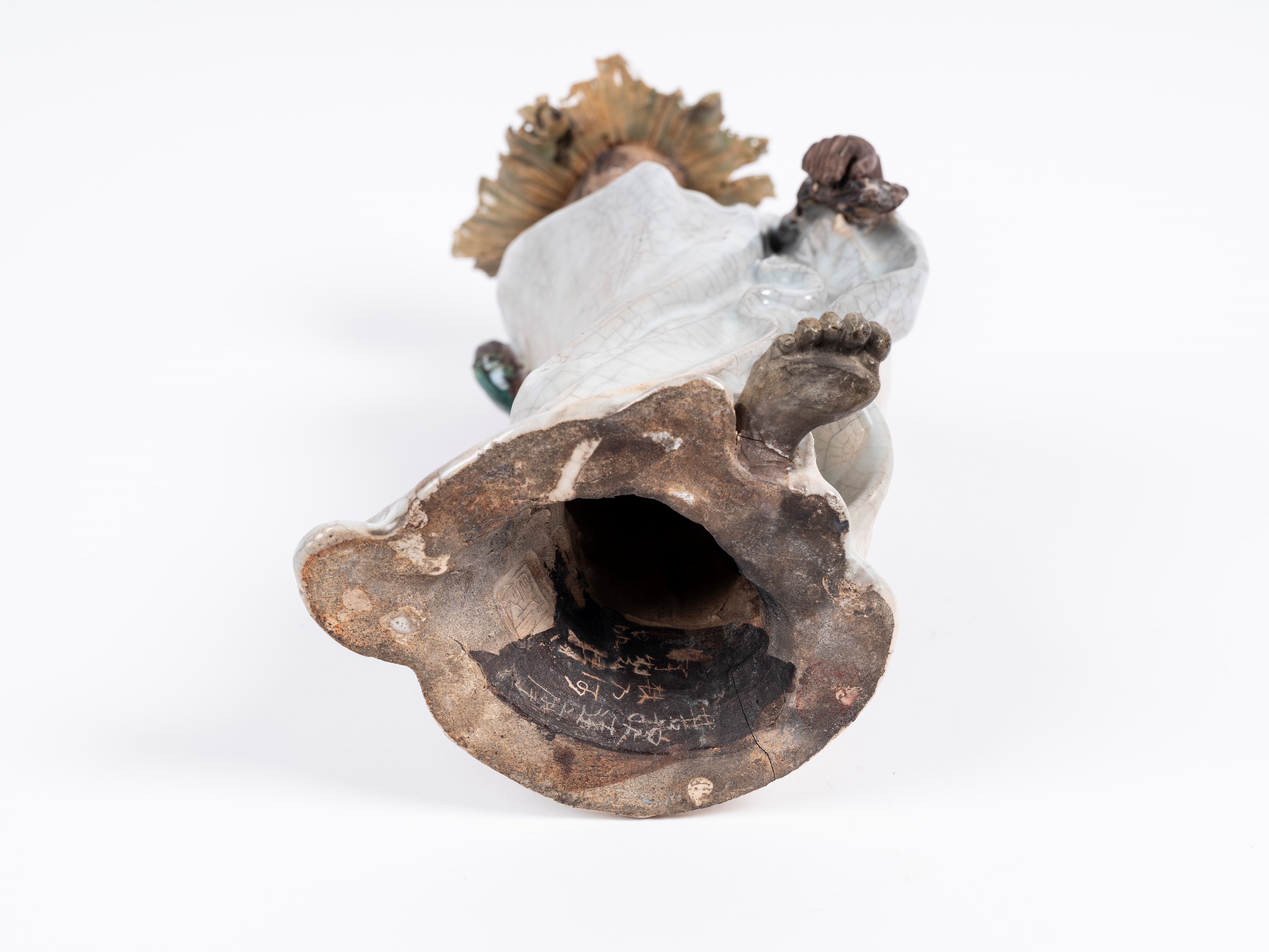 FIGURA DI BODHIDARMA IN CERAMICA SHIWAN
