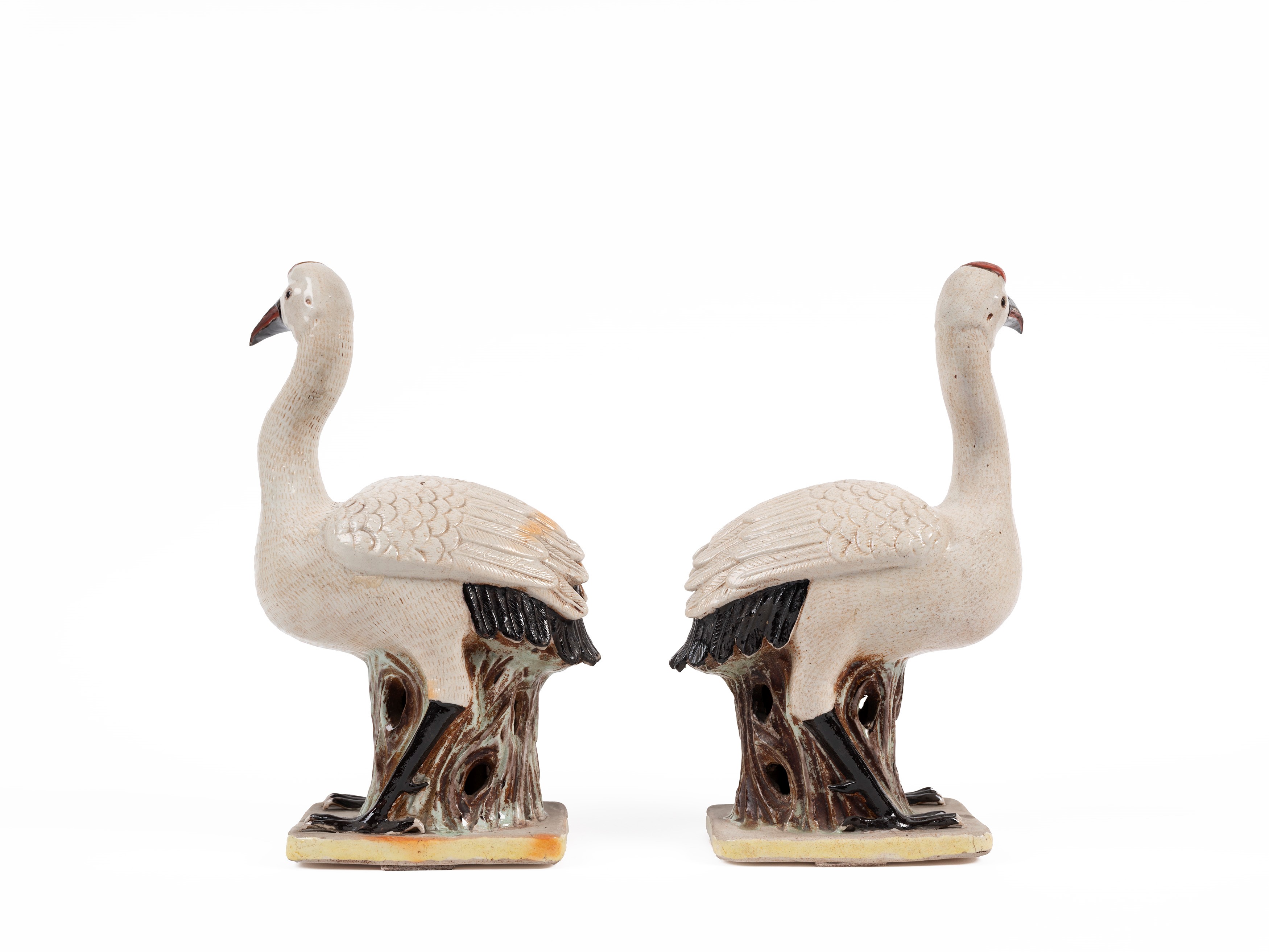 COPPIA DI GRU IN PORCELANA