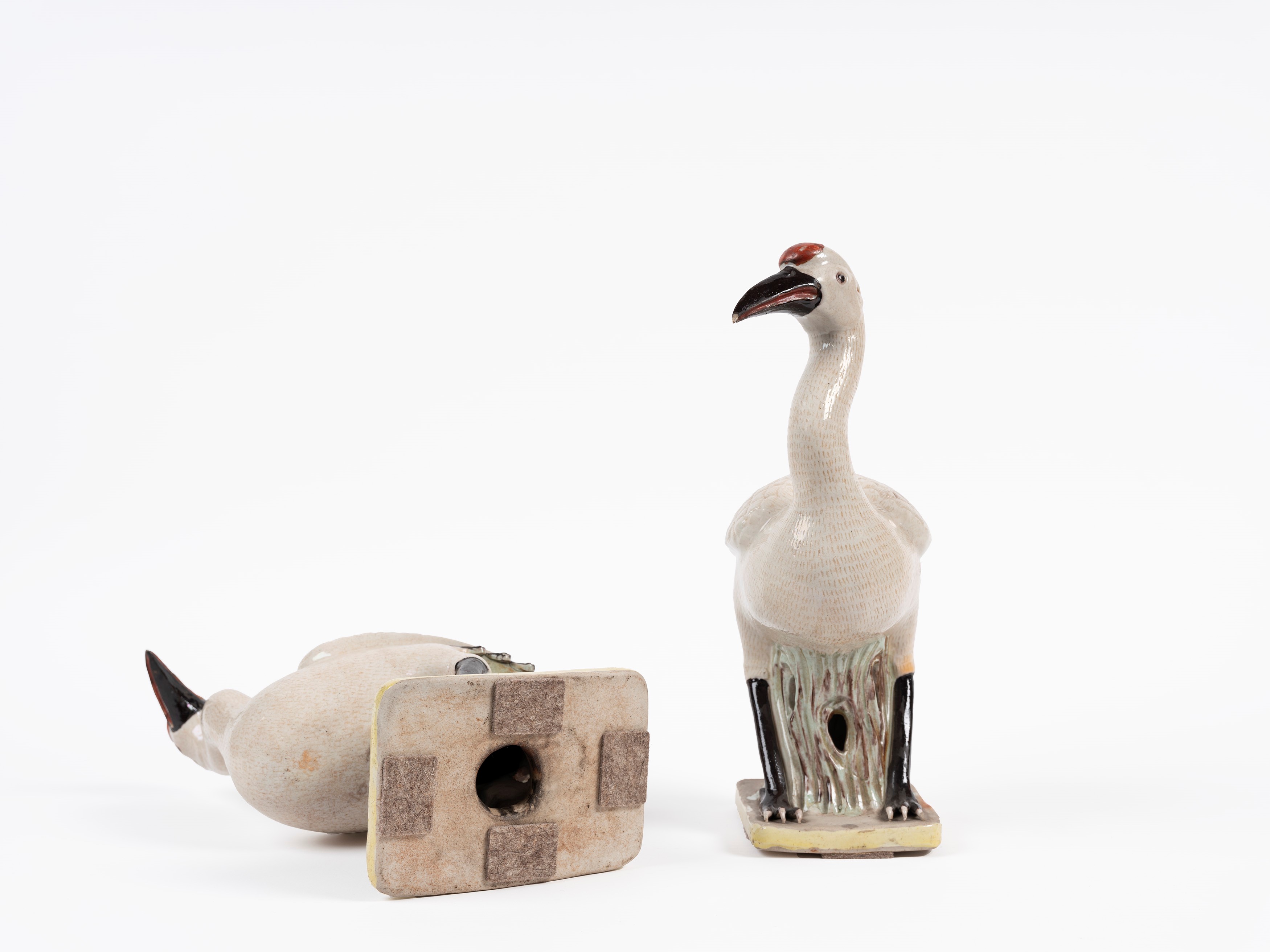 COPPIA DI GRU IN PORCELANA