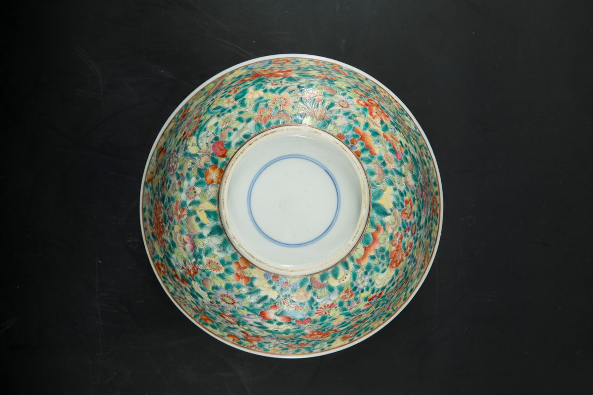 COPPIA DI BOWL IN PORCELLANA MILLEFIORI CON DRAGHI