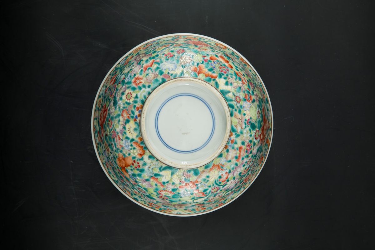 COPPIA DI BOWL IN PORCELLANA MILLEFIORI CON DRAGHI