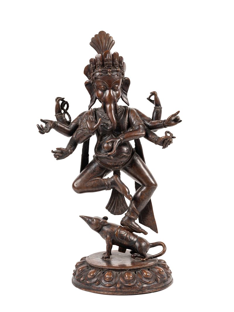 FIGURA IN BRONZO DORATO