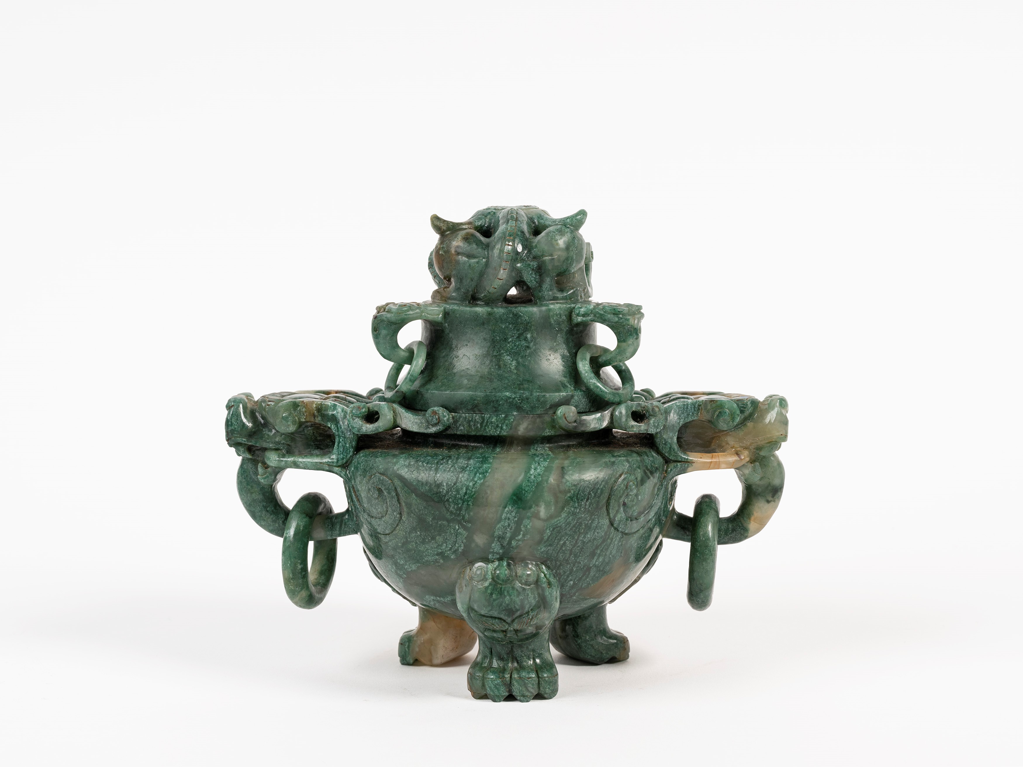 INCENSIERE TRIPODE IN PIETRA DURA