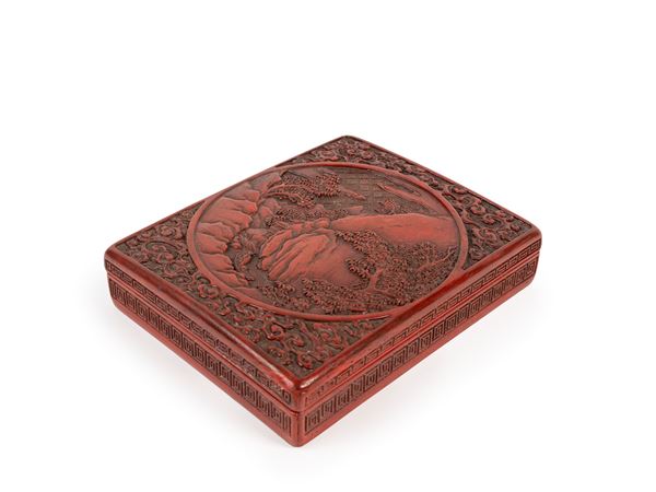 A CINNABAR-LACQUER BOX