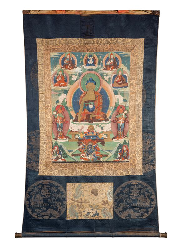 A SILK THANGKA