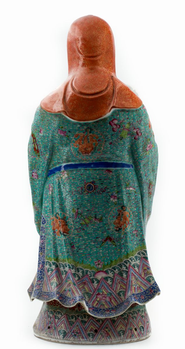 GRANDE FIGURA IN PORCELLANA MARCATA MAO JISENG ZAO