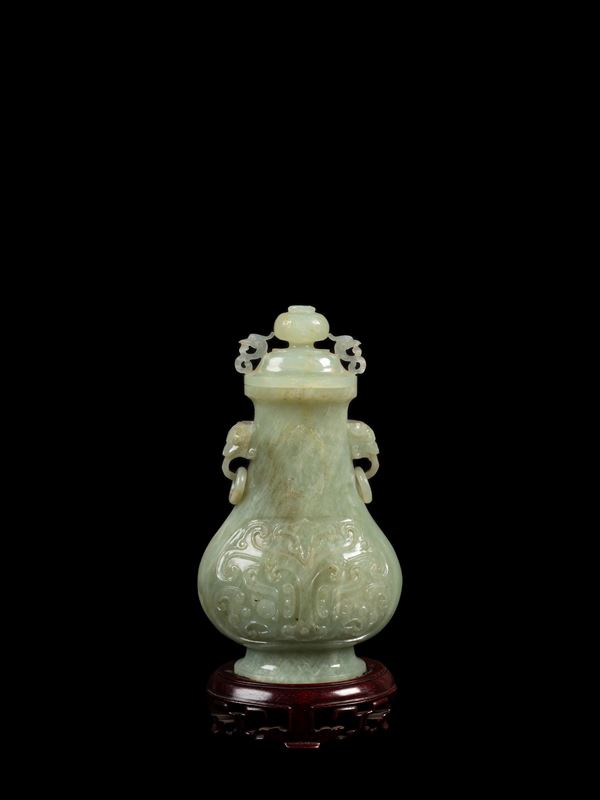 A JADE VASE