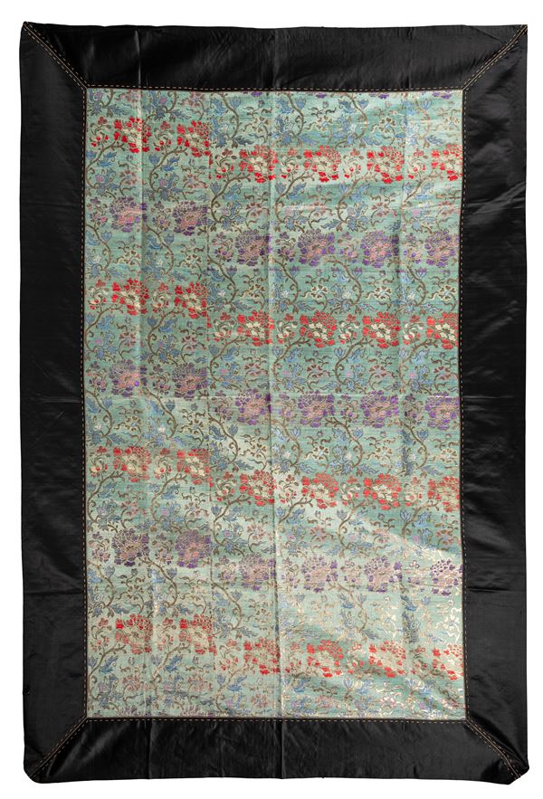 A SILK BROCADE FABRIC