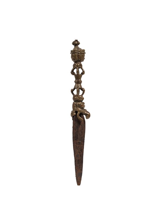 A BRONZE PHURBA