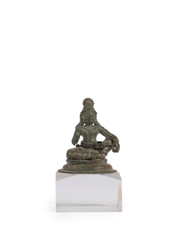 PICCOLA FIGURA IN BRONZO RAFFIGURANTE AYYAPPAN