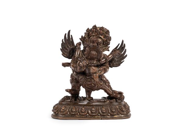 A BRONZE FIGURE OF HAYAGRIVA