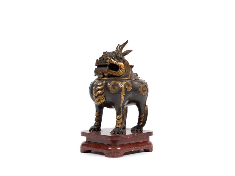 INCENSIERE IN BRONZO DORATO